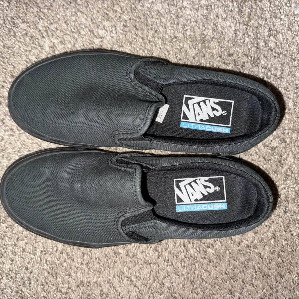Vans Women's Classic Black Slip-On Slip Resistant Sneakers